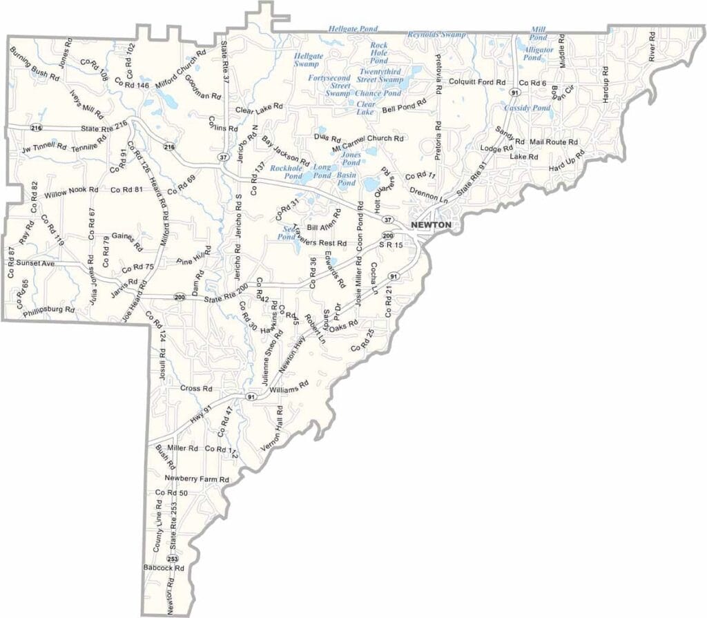 Baker County Map Georgia
