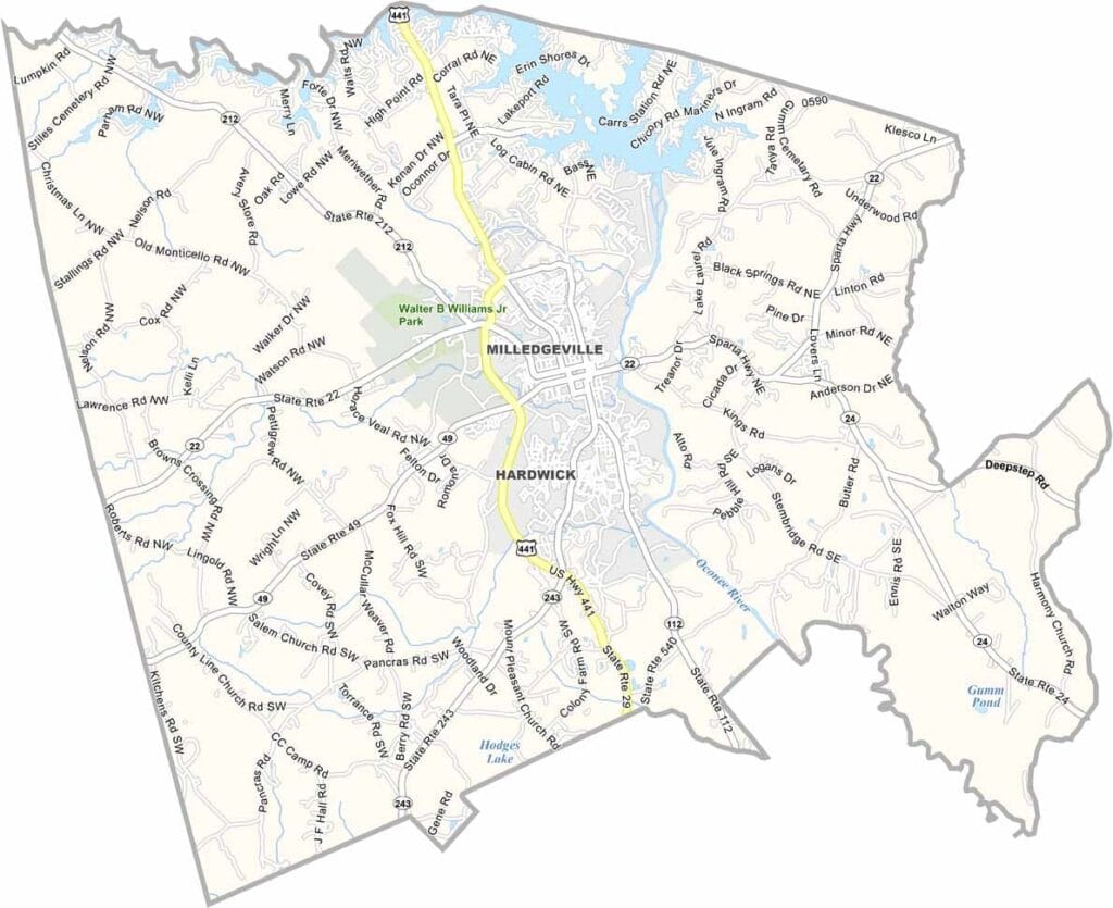 Baldwin County Map Georgia
