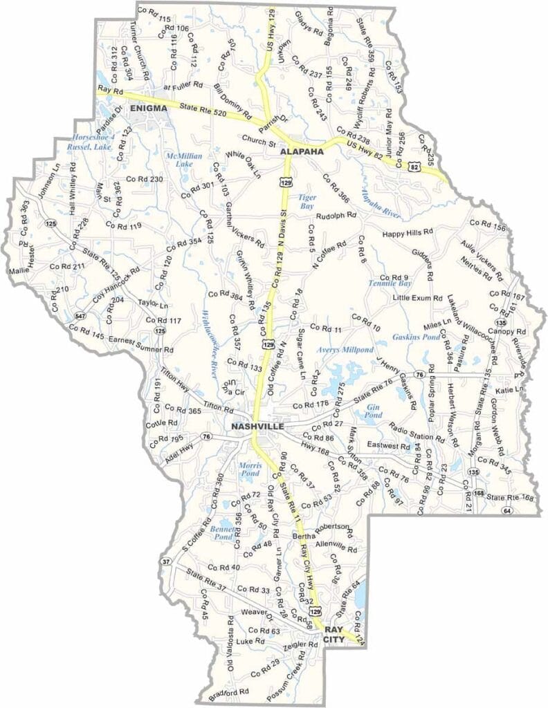 Berrien County Map Georgia