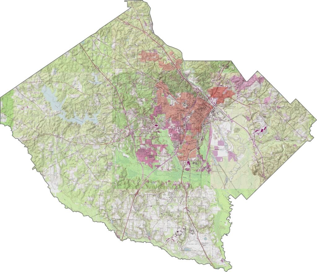 Bibb County Topographic Map Georgia