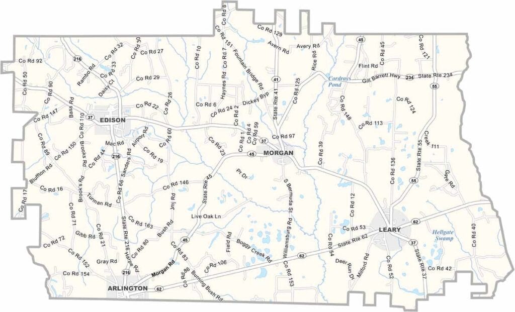 Calhoun County Map Georgia