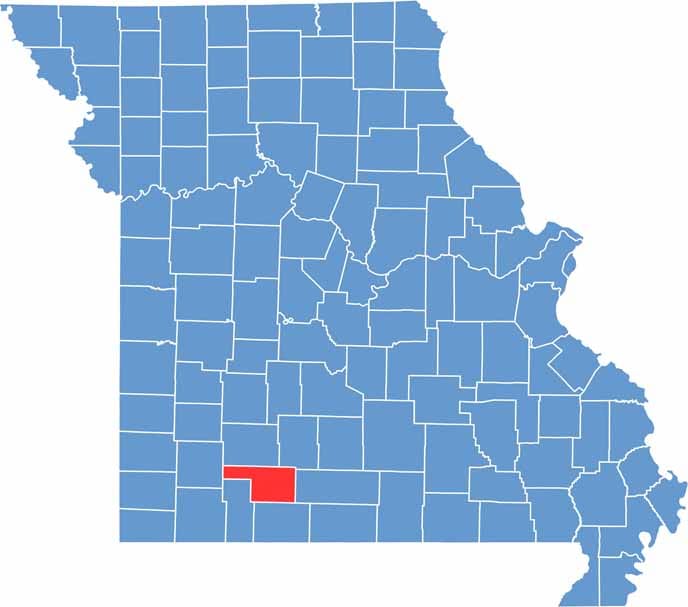 Christian County Location Map Missouri