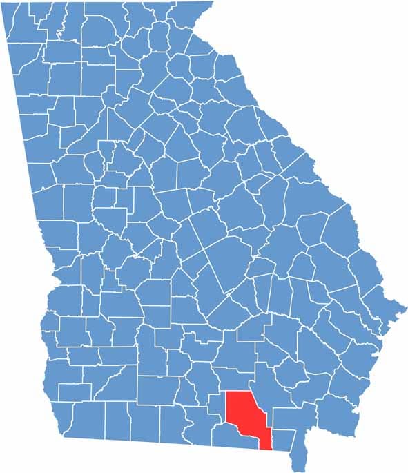 Clinch County Location Map Georgia