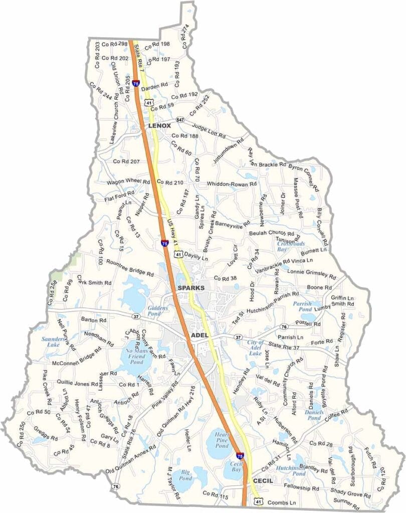 Cook County Map Georgia