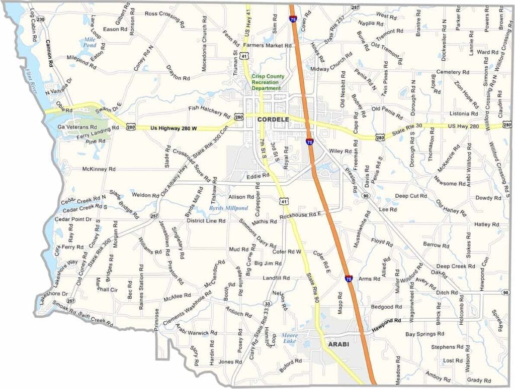Crisp County Map Georgia