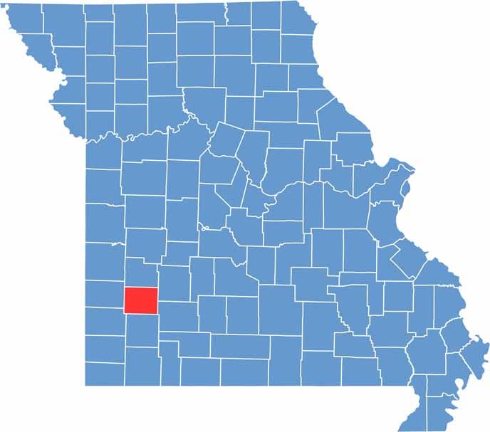 Dade County Location Map Missouri