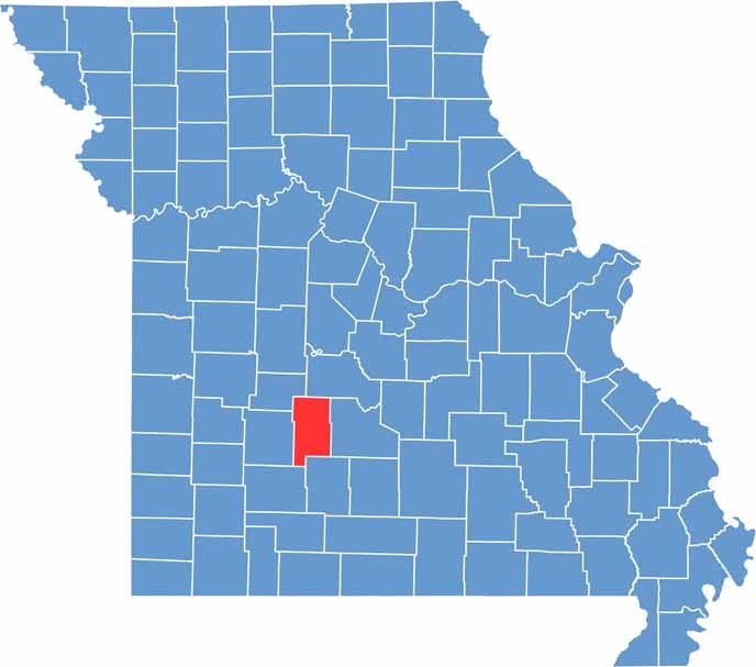Dallas County Location Map Missouri