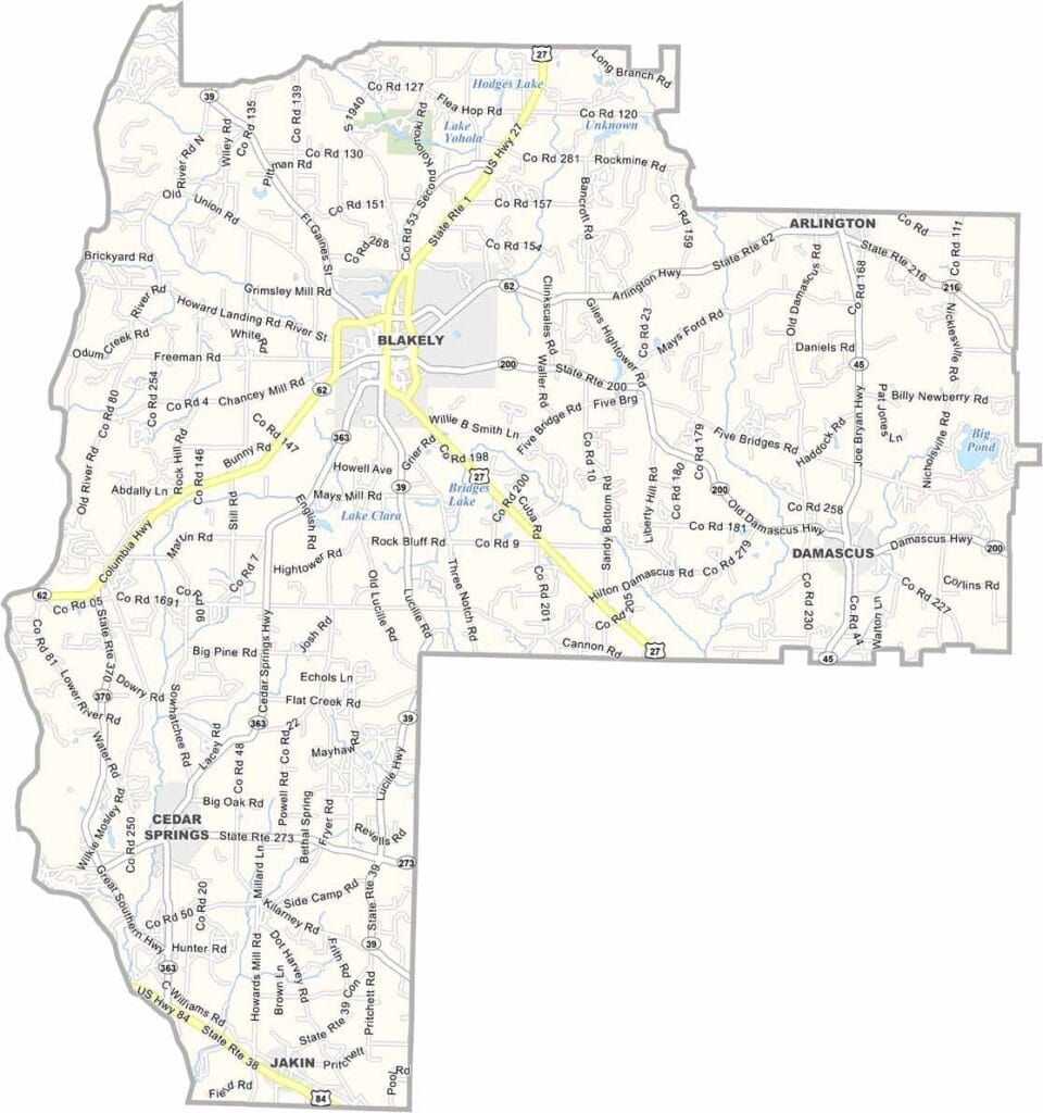 Early County Map Georgia
