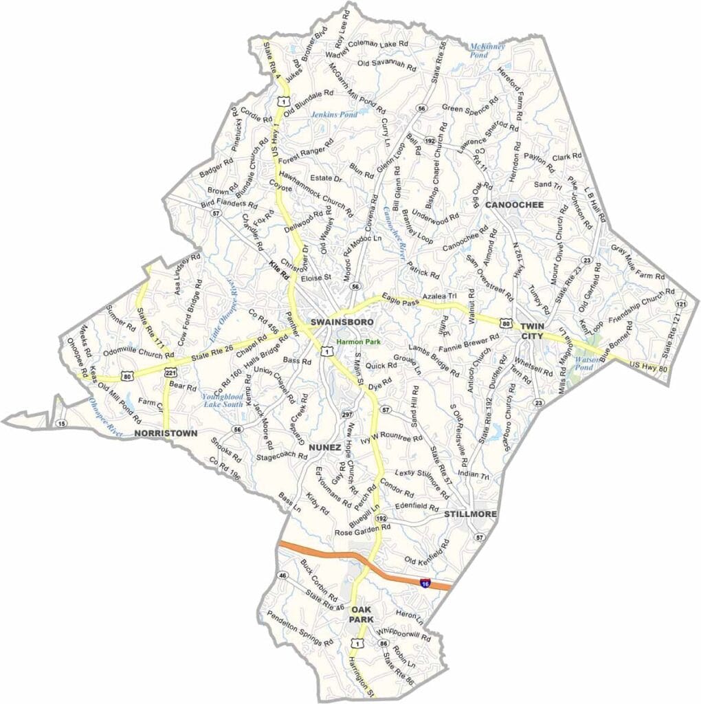 Emanuel County Map Georgia