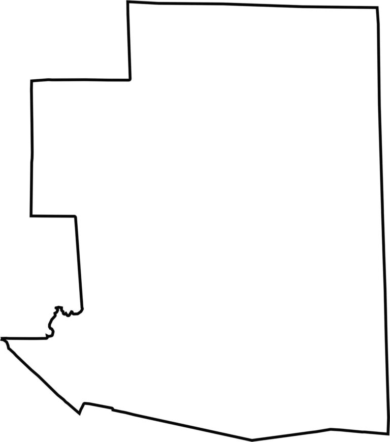 Blank map of Windham County, Connecticut, showing county boundaries.
